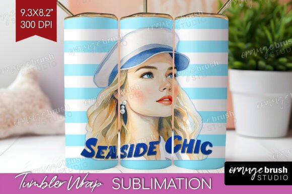 Download Sailor Girl Nautical Tumbler Wrap PNG - Premium Resources