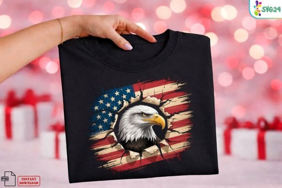 Download Patriotic Bald Eagle PNG, 4th of July - Premium Resources