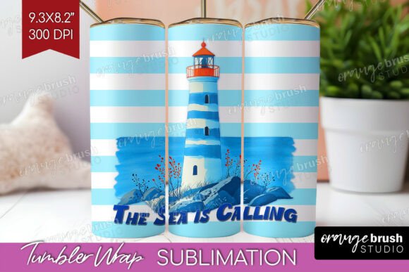 Download Lighthouse Nautical Tumbler Wrap PNG - Premium Bundle