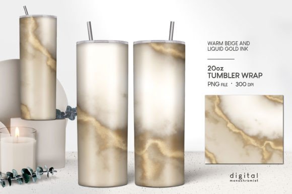 Download Tumbler Sublimation Beige Gold Ink PNG - Premium Resources